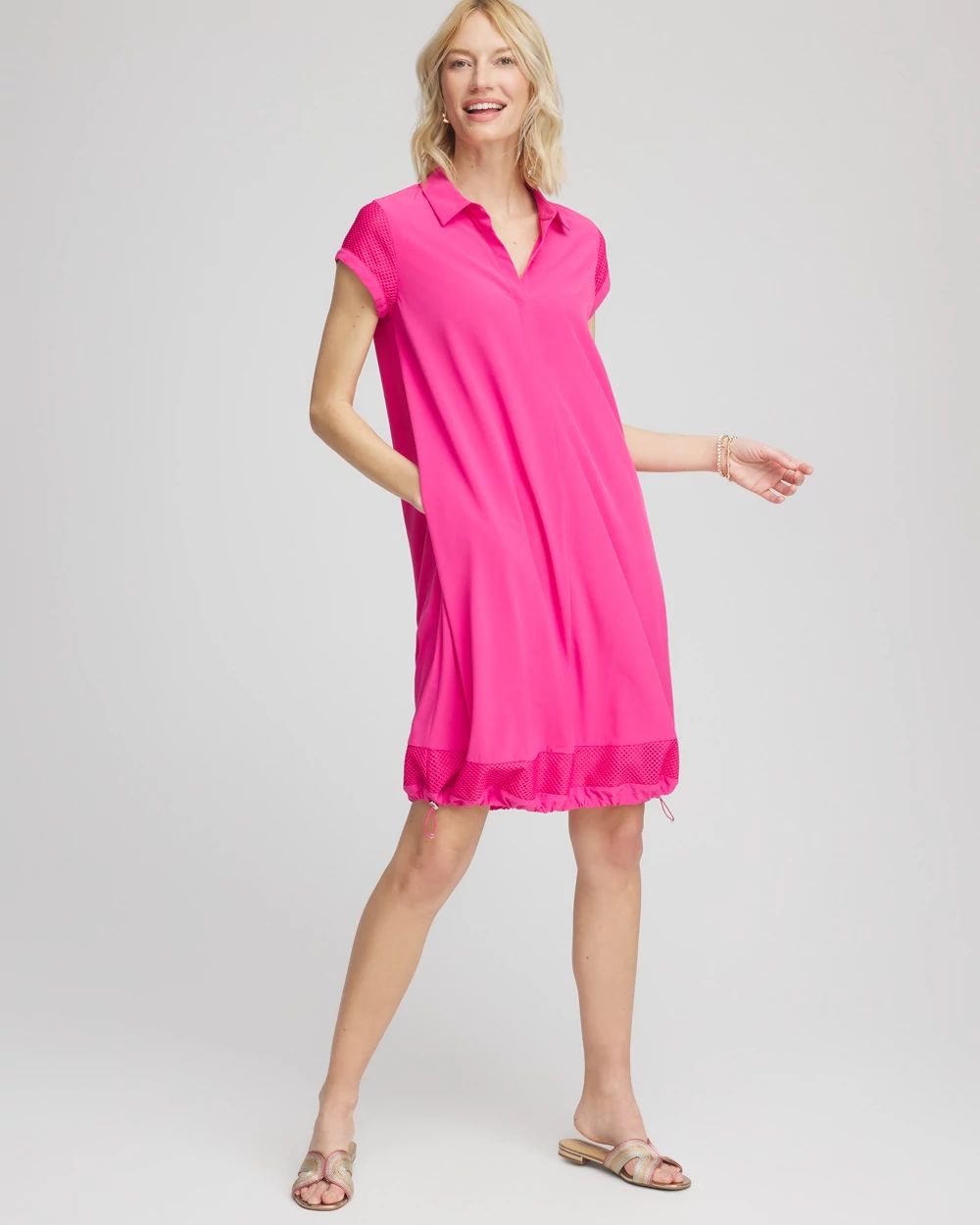 Zenergy® UPF Mesh-Trim Bungee Dress | Chico's